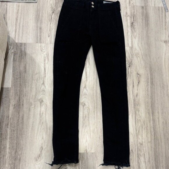 rag & bone skinny Women's Black Jeans raw hem size25 - Picture 1 of 9